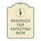 Signmission Reserved for Expecting Mom W/ Graphic Heavy-Gauge Aluminum Sign, 18" L, 24" H, TG-1824-23199 A-DES-TG-1824-23199 - alternate 1